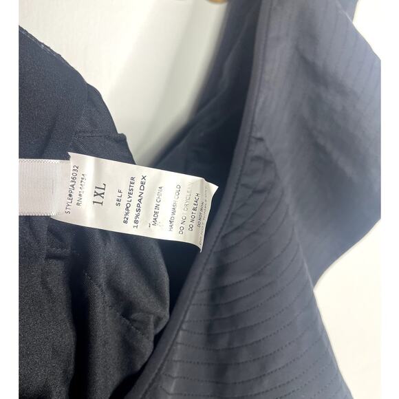 DAVI & DANI Women's Solid Ruffle Sleeve Tie Front One Piece Swimsuit Black - Picture 7 of 10